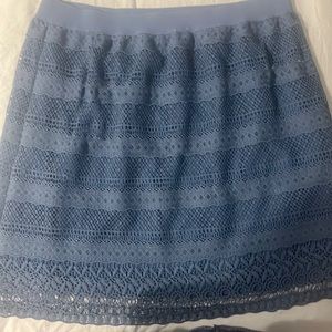 Mini periwinkle, lace skirt